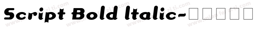 Script Bold ltalic字体转换
